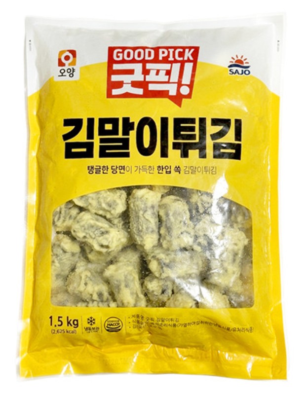 (오양)굿픽 김말이튀김1.5kg 한품꺼대체
